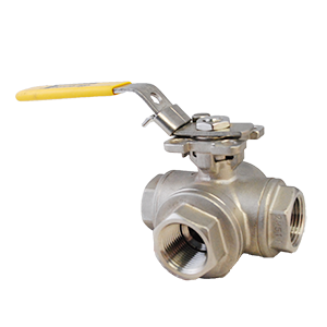 Válvula de bola PTV tipo L SS316, 1.000PSI NPT, ideal para aplicaciones industriales con control de flujo en sistemas de alta presión