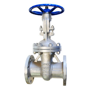 Válvula de compuerta Dierste WCB/Trim 8, brida PN25, diseñada para aplicaciones industriales de alta presión con control de flujo.