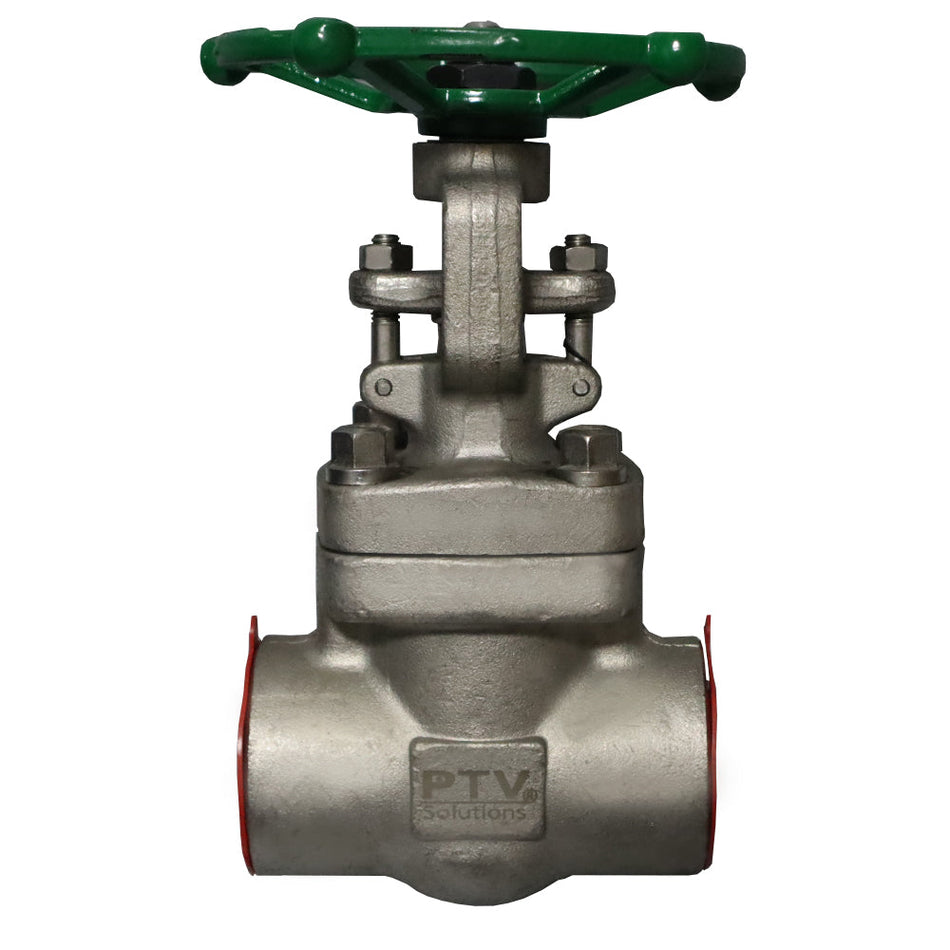 Válvula de compuerta PTV SS316/Trim 10, clase #800 SW, ideal para aplicaciones industriales de alta presión con control de flujo y resistencia a la corrosión