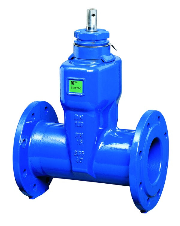 Válvula de compuerta VAG con cuerpo ancho, brida PN16, ideal para aplicaciones industriales con control de flujo y alta durabilidad