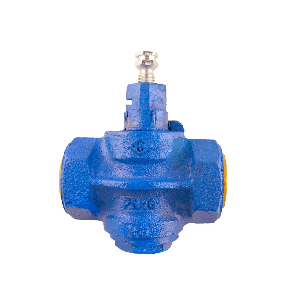 Cono Milliken lubricada, con hilo NPT y brida #125, diseñado para aplicaciones industriales con conexión segura y resistencia óptima.