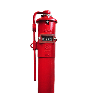 Poste indicador vertical United UL/FM, diseñado para aplicaciones industriales con alta durabilidad y visibilidad en sistemas de control.