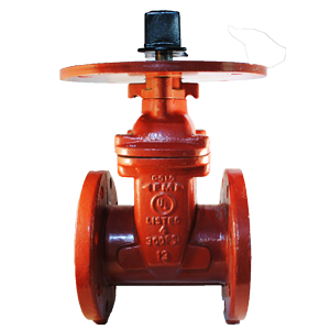 Válvula de compuerta United UL/FM DI/SS410, clasificada para 300 PSI, ideal para aplicaciones industriales con control de flujo y alta durabilidad.