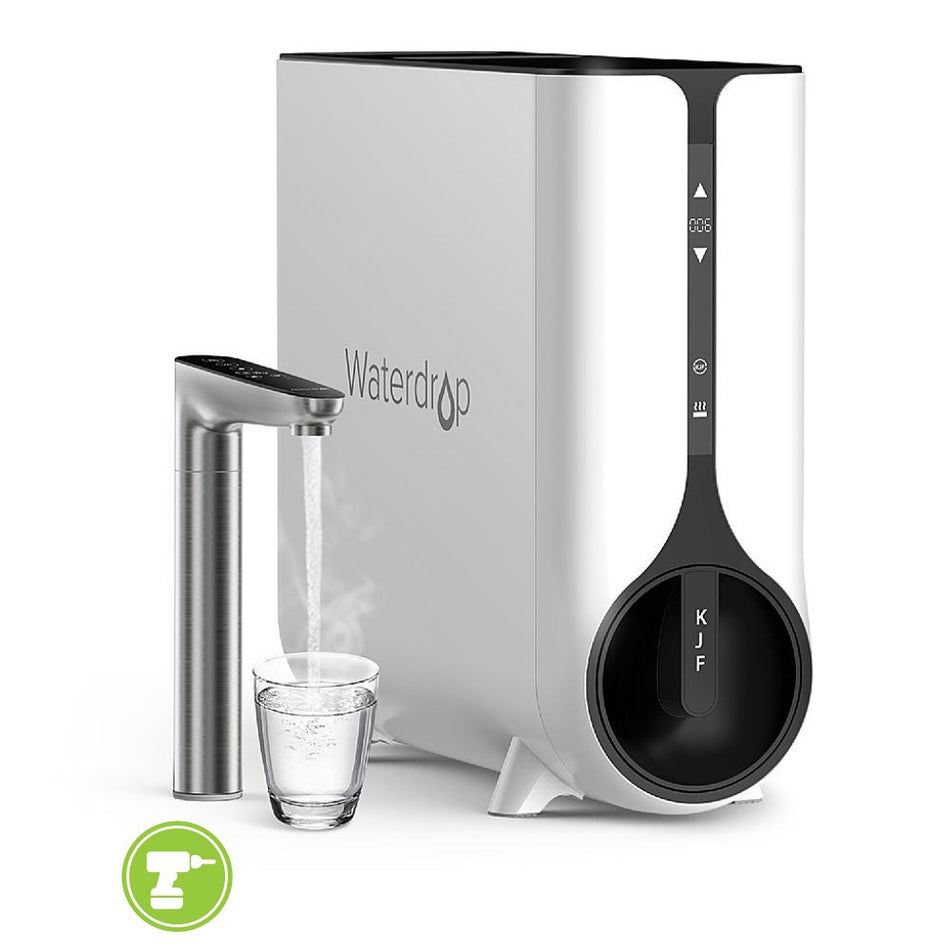Purificador de agua bajo lavaplatos + llave digital con agua caliente y fria WATERDROP K6