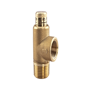 Válvula de alivio Watts con cuerpo y trim de bronce, 3-12 BAR NPT, diseñada para regular la presión en sistemas industriales