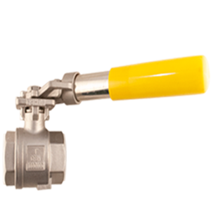 Válvula de bola Dierste 2PCS Deadman SS316, 1.000PSI, diseñada para aplicaciones industriales con control de flujo y seguridad adicional