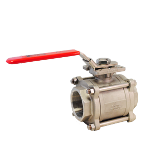 Válvula de bola Dierste 3PC Alloy20/RPTFE, 1.000PSI, ideal para aplicaciones industriales que requieren alta resistencia a la corrosión y control de flujo