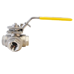 Válvula de bola Dierste tipo T SS316, 1.000PSI NPT, ideal para aplicaciones industriales de alta presión y control de flujo