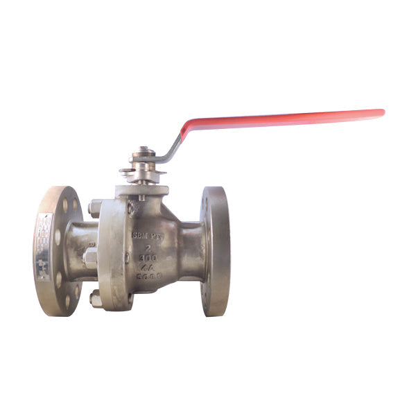 Válvula de bola PTV Duplex/RPTFE con brida #300, diseñada para aplicaciones industriales que requieren alta resistencia y control de flujo