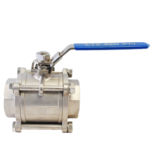 Válvula de bola SBM 3PCS SS316/RPTFE, 1.000PSI, ideal para aplicaciones industriales con alta resistencia y control de flujo