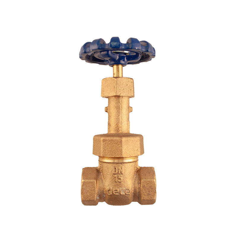 Válvula de compuerta Deca-Mipel 063 de bronce, NPT #300, diseñada para aplicaciones industriales de alta presión y control de flujo.