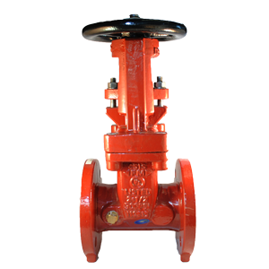 Válvula de compuerta United UL/FM DI/SS410, clasificada para 300 PSI, ideal para aplicaciones industriales con control de flujo y alta durabilidad.