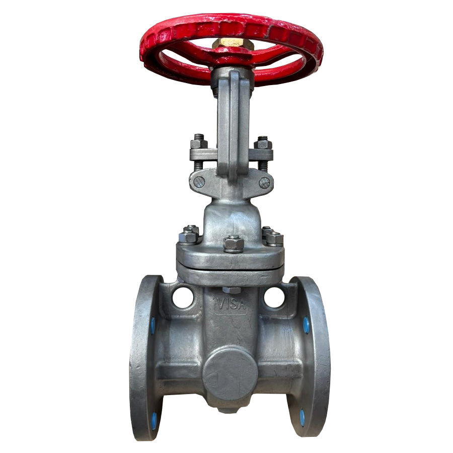 valvula compuerta, vastago desplazable, Cuerpo SS316, Disco SS16, Asiento SS316, Vastago SS316,  Flanges, Clase 150, 3"