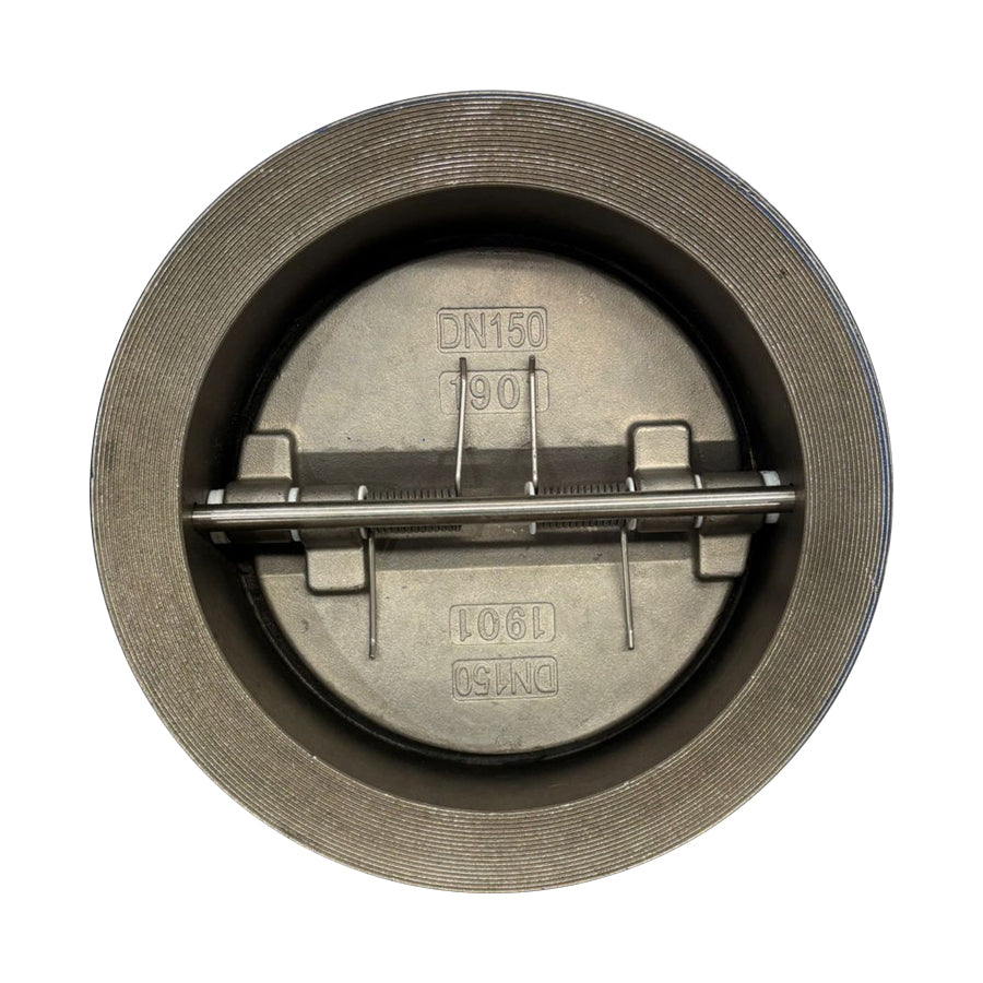 Valvula de Retencion Genebre, Duo check, Cuerpo DI, Disco SS316, Asiento EPDM, DIN, PN16, Medida 6"