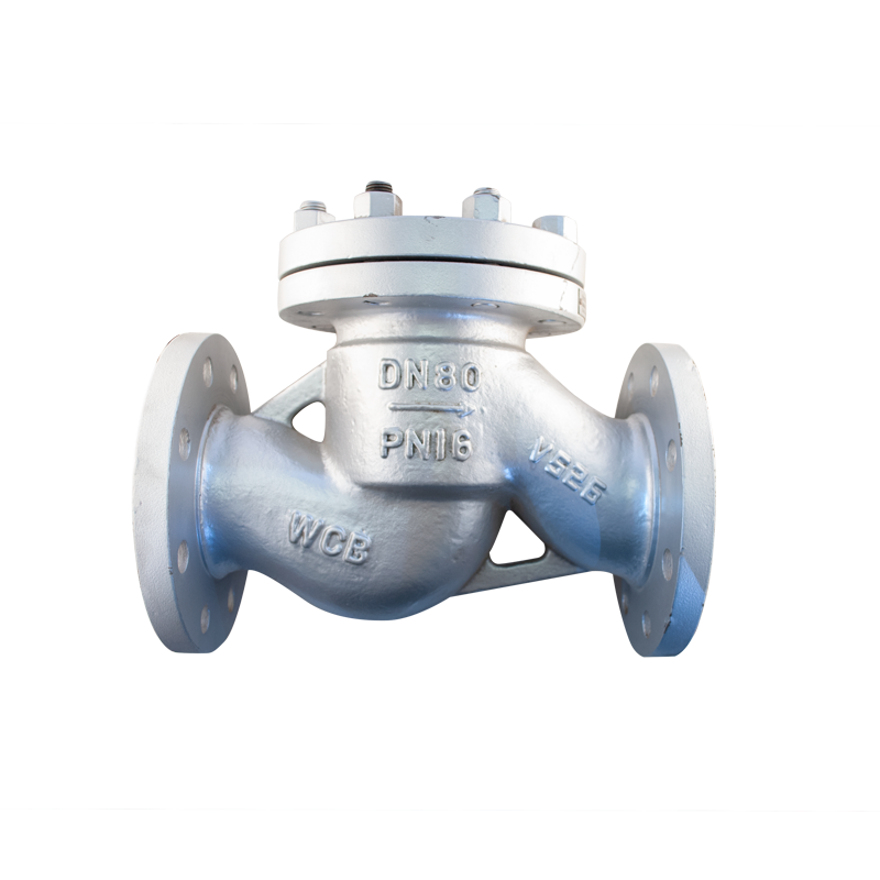 Válvula de retención tipo Lift Check Dierste WCB/SS410, brida #PN16, diseñada para aplicaciones industriales con control de flujo y alta resistencia a la corrosión.