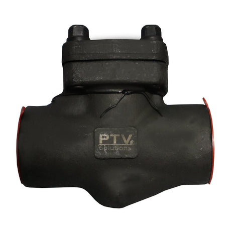 Válvula de retención tipo Lift Check PTV A105/Trim 8 con brida SW, clasificada para #800, ideal para aplicaciones industriales de alta presión y control de flujo.