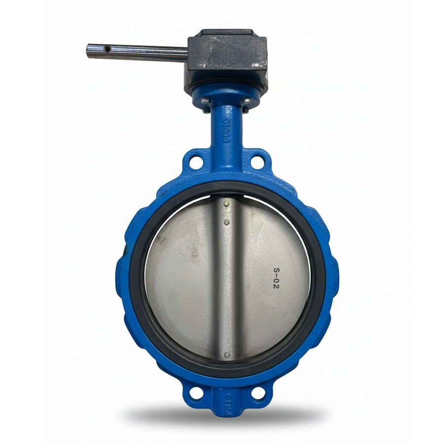 Valvula de Mariposa Dierste, Wafer, Figura 81W, Cuerpo CI, Disco SS316, Asiento NBR, Vastago SS316, Caja, Medida 12"