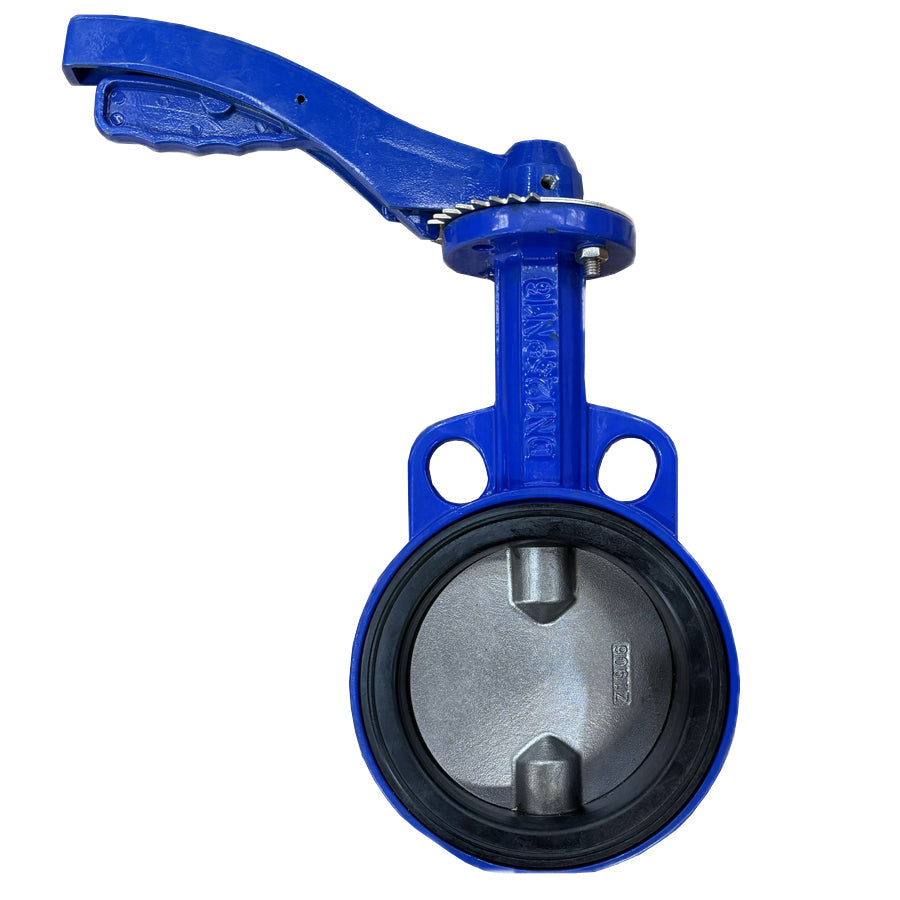 Valvula de Mariposa Genebre, Wafer, Figura 210909, Cuerpo DI Epoxy blue, Disco SS316, Asiento EPDM, PN10/16, ANSI, Palanca, Medida 2"