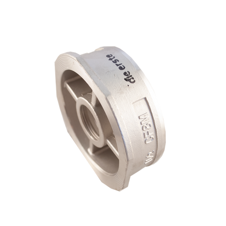 Válvula de retención Non Slam Check Dierste SS316/SS316 tipo WAFER, clasificada para #300, ideal para aplicaciones industriales con control de flujo y resistencia a la corrosión.